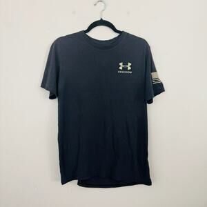 Under Armour Black Camo Freedom Short Sleeve Loose Fit Tee Men’s Size M